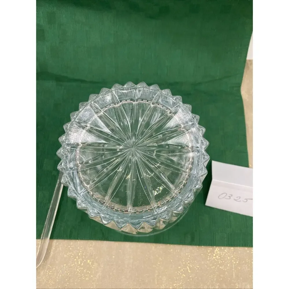 Vintage 1974 Princess House Heritage Ice Bucket Etched Floral Design
